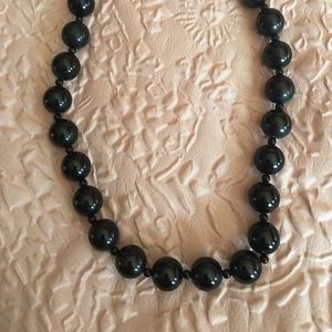 Black beaded necklace